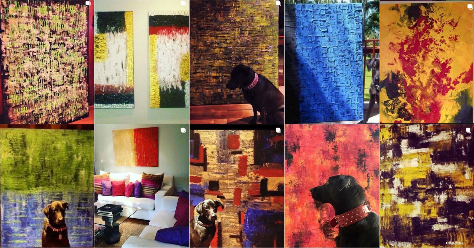 Instagram feed of Jenny Wagner's paintings